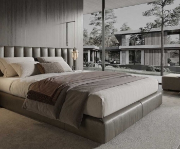 Modern Double Bed-ID:144159084