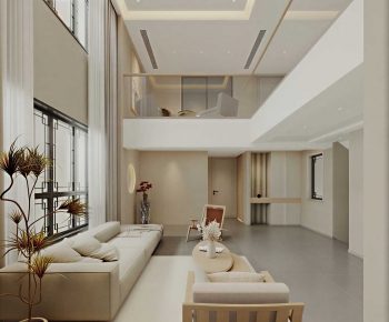 New Chinese Style A Living Room-ID:712675092