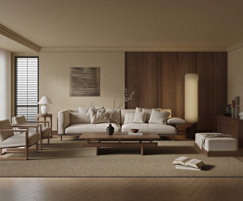 Wabi-sabi Style A Living Room-ID:673670051