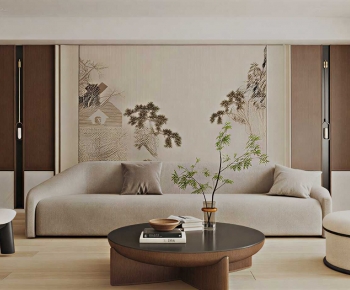 New Chinese Style A Living Room-ID:450767044