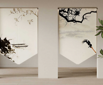 New Chinese Style Door Curtain-ID:851032974