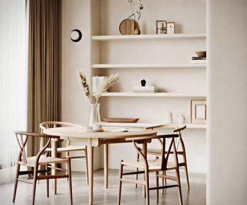 Wabi-sabi Style Dining Table And Chairs-ID:579910349