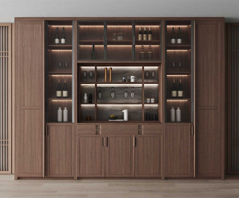 New Chinese Style Wine Cabinet-ID:697752004