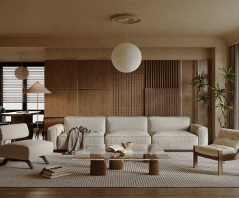 Wabi-sabi Style A Living Room-ID:627855064