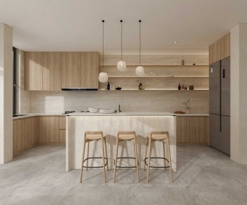 Wabi-sabi Style Open Kitchen-ID:594480996