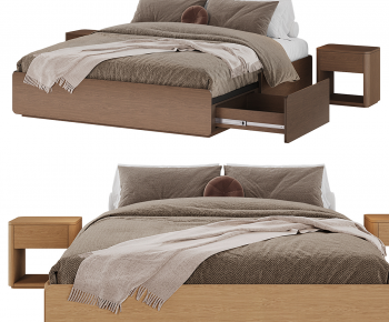 Nordic Style Double Bed-ID:597155099