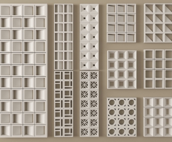 Modern Cement Brick Screen Partition-ID:483163123