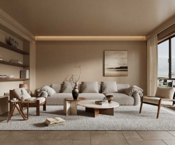 Wabi-sabi Style A Living Room-ID:162833931