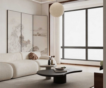 New Chinese Style A Living Room-ID:749213939