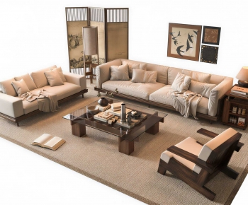 New Chinese Style Sofa Combination-ID:988591913