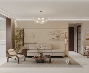 New Chinese Style A Living Room-ID:534976015