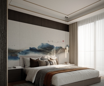 New Chinese Style Bedroom-ID:248415951