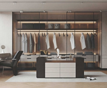 Modern Clothes Storage Area-ID:700968031