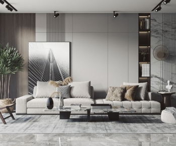 Modern A Living Room-ID:622104881
