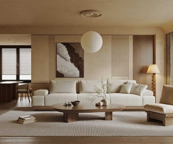 Wabi-sabi Style A Living Room-ID:672091966