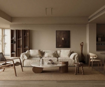 Wabi-sabi Style A Living Room-ID:550297987