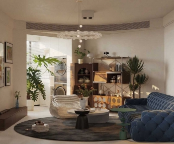 Modern A Living Room-ID:385627036