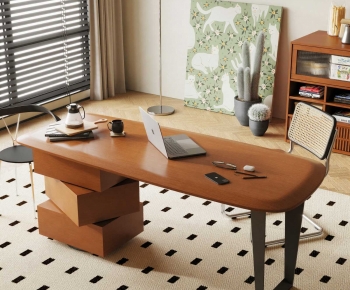Modern Computer Desk And Chair-ID:530237913