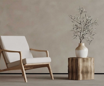 Wabi-sabi Style Lounge Chair-ID:663944964