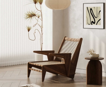 Wabi-sabi Style Lounge Chair-ID:730905061