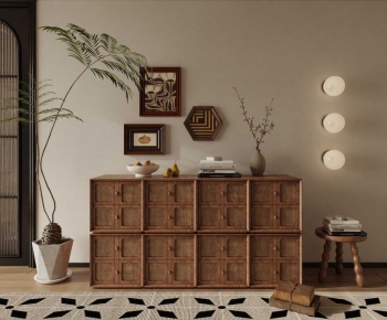 Wabi-sabi Style Entrance Cabinet-ID:658504968