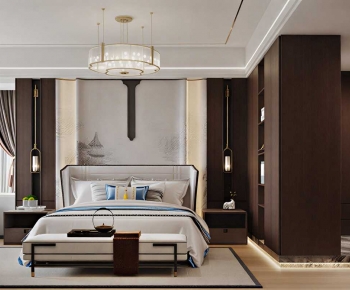 New Chinese Style Bedroom-ID:134058956
