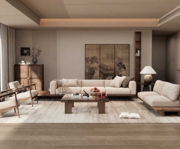 Wabi-sabi Style A Living Room-ID:382909862
