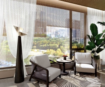 New Chinese Style Leisure Balcony-ID:765020871