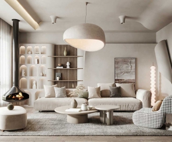 Wabi-sabi Style A Living Room-ID:700600157