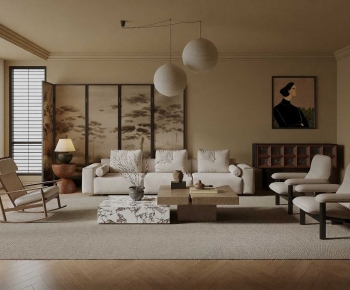 Wabi-sabi Style A Living Room-ID:634794954