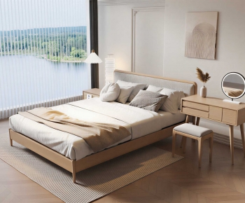 Modern Double Bed-ID:437093023