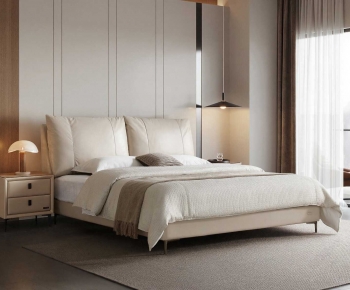 Modern Double Bed-ID:894356972