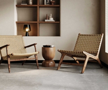 Wabi-sabi Style Lounge Chair-ID:578581099