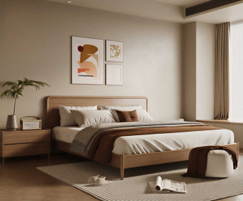 Modern Double Bed-ID:776458982