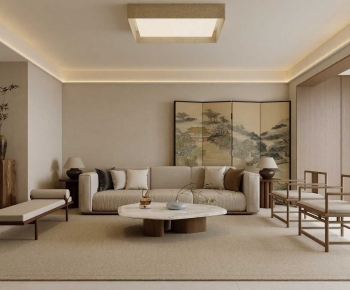 New Chinese Style A Living Room-ID:869751046