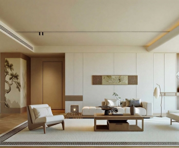 New Chinese Style A Living Room-ID:133469189