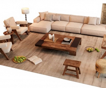 Wabi-sabi Style Sofa Combination-ID:950140956
