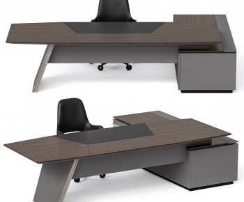 Modern Office Desk And Chair-ID:634989796