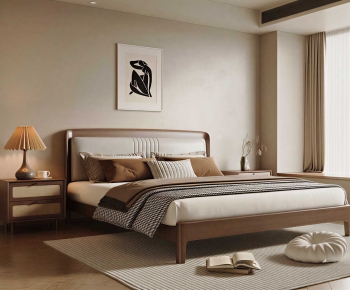 Modern Double Bed-ID:720459942