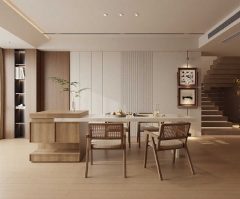 Wabi-sabi Style Dining Room-ID:290369999