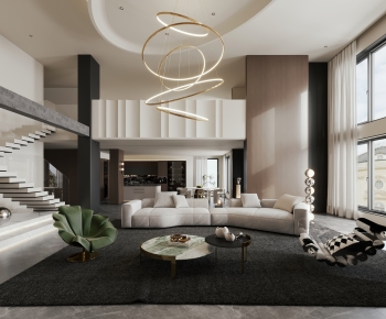 Modern A Living Room-ID:196476946