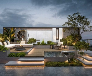 Modern Courtyard/landscape-ID:663400896