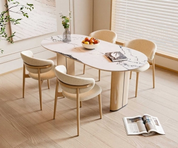 Modern Dining Table And Chairs-ID:295833111