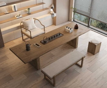 New Chinese Style Tea Tables And Chairs-ID:553875921