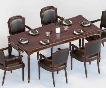 American Style Dining Table And Chairs-ID:691751007