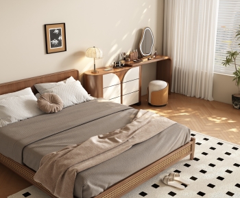 Modern Double Bed-ID:678782945