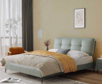 Modern Double Bed-ID:850880192