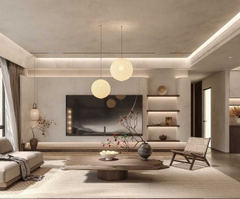 Wabi-sabi Style A Living Room-ID:342358119