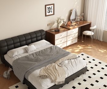 Modern Double Bed-ID:651800658