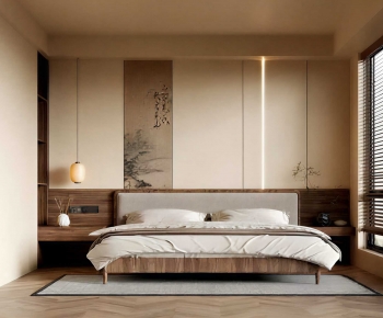 New Chinese Style Bedroom-ID:743037943